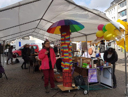 Frauenstreikcafe, Bonn Markt